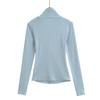 Women's Korean-Style Cashmere-Feel Slimming Long-Sleeve T-Shirt for Autumn/Winter.