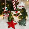 Iron Christmas Drum Star Pendant Nordic Style Snowflake Pendant  Hotel Office Decor