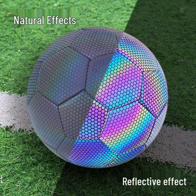 LISM Size 5 Laser Reflective Machine-Stitched Football