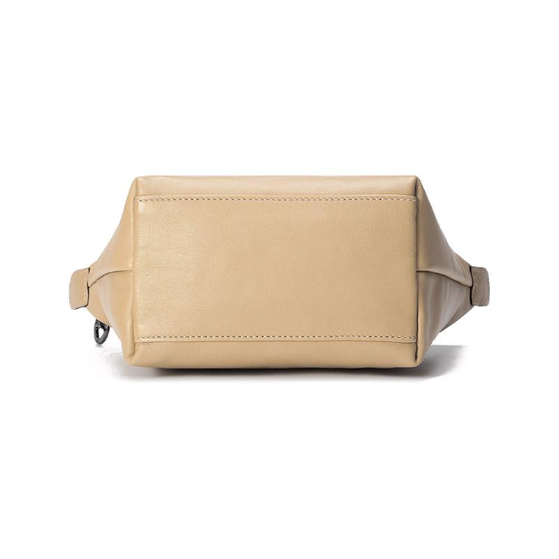 Longchamp Le Pliage Cuir 17 Lambskin Zipper Dumpling Bag With Detachable Shoulder Strap Mini Women Handbag Desert 1500757526