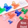 Colorful Transparent Small Round Ticket Clips - Cute Long Tail Clips for Files and Books, Large Barrel Design