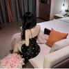Ladies Sexy Sling Nightgown Nightdress Women's Sexy Lingerie Silk Satin Sleepwear Floral Pinting Nightwear Homewear Mini Dress