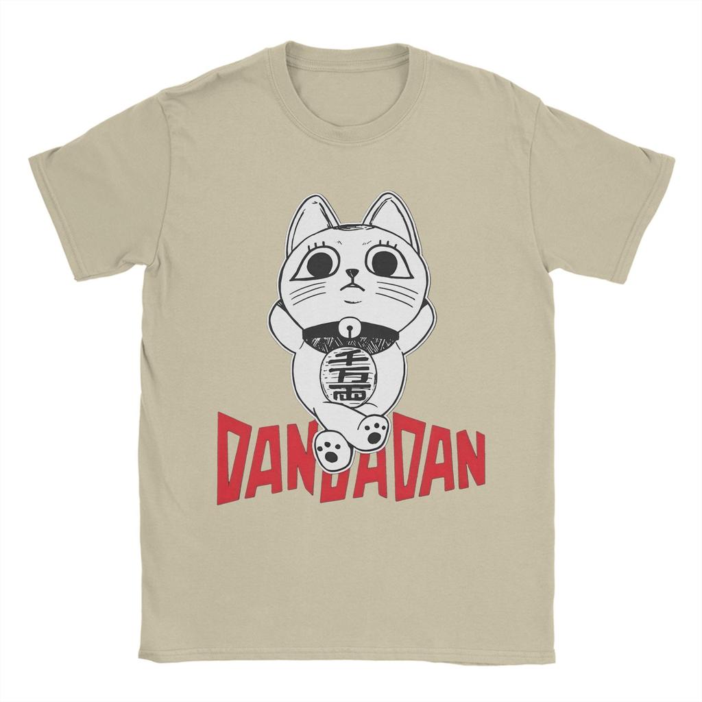 Dandadan   Men T Shirts Turbo Granny Cat Awesome Tee Shirt Short Sleeve O Neck T-Shirt 100% Cotton Gift Clothing