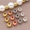 18k Gold-Filled Color-Retaining Beads, Lucky Spacers, Small Gold Beads, Smooth Surface, DIY Jewelry Accessories, Handmade Beading, Loose Beads
