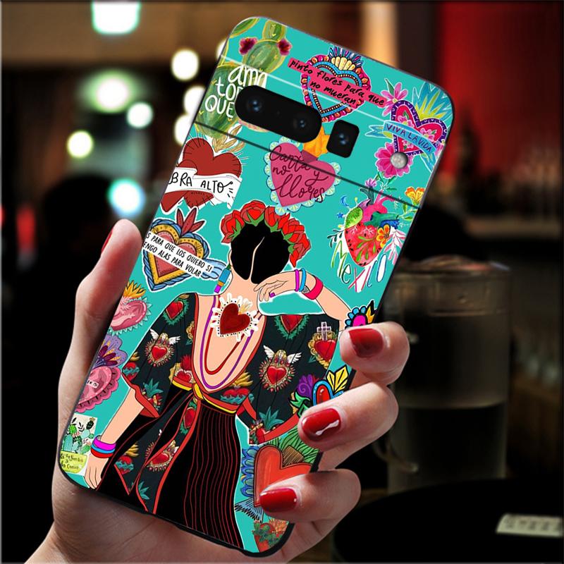 Phone Case For Google Pixel 10 Pro 9 Pro XL 9A 8 7 6 Pro Pixel 8A 7A 6A Pixel 8 7 6 5 Frida-Kahlo