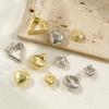 2 PCs Brass Charms Gold Plated Heart Shell Charms Pendants For DIY Necklace Bracelet Earrings Jewelry Making Findings