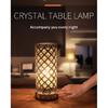 Modern Crystal Table Lamp, 3 Way Dimmable Touch Control Desk Lamp Wireless Charging, Dual USB Nightstand Lamps, Modern Bedside LED Lamp for Bedroom,