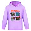 Hot Sale Kids Sweatshirts Red Ball 4 Print Cartoon Children Hoodies Fashion Baby Pullover Casual Outwear Tops Girls Boys Clothes