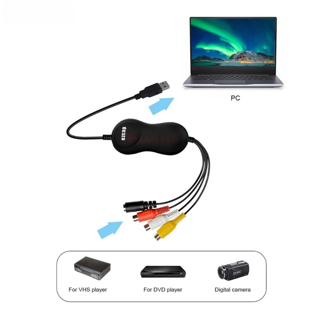 Scheda di Acquisizione Grabber Video Audio USB EZCAP159 Acquisisce Video Analogici da Videocamera VHS, Console di Gioco in File Digitali per Windows10/8 e MAC OS