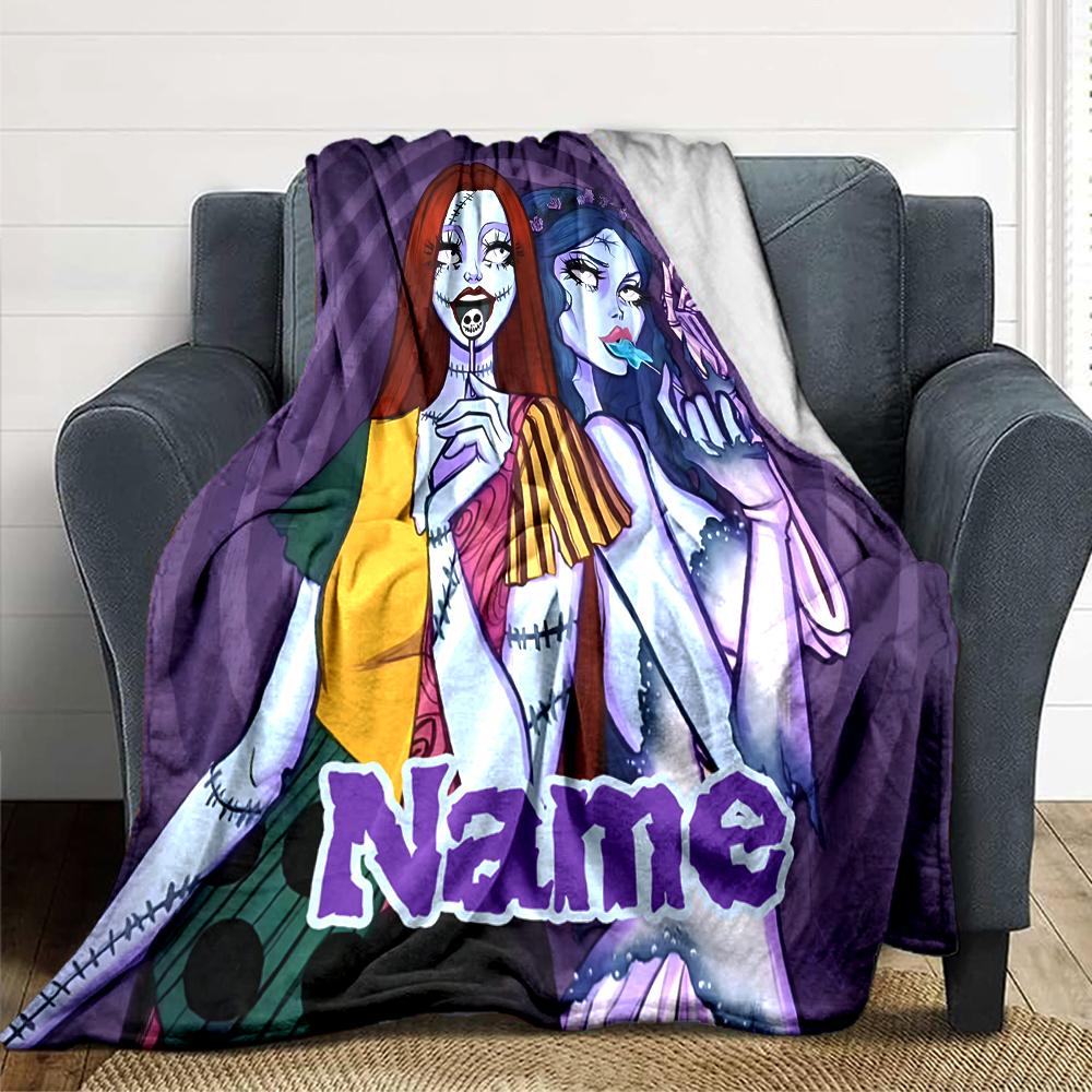 Custom Name Adventure Time Characters blanket for Couch & Bed, Plush Cozy Fuzzy Blanket Super Soft & Warm Blankets for Fall and Winter. 0908153