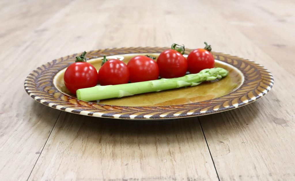 New [Amazon.co.jp Exclusive] [Commercial Set] Mountain Cabin-Style Plates Series: 20cm Cake Plates (Caramel) - Set of 10