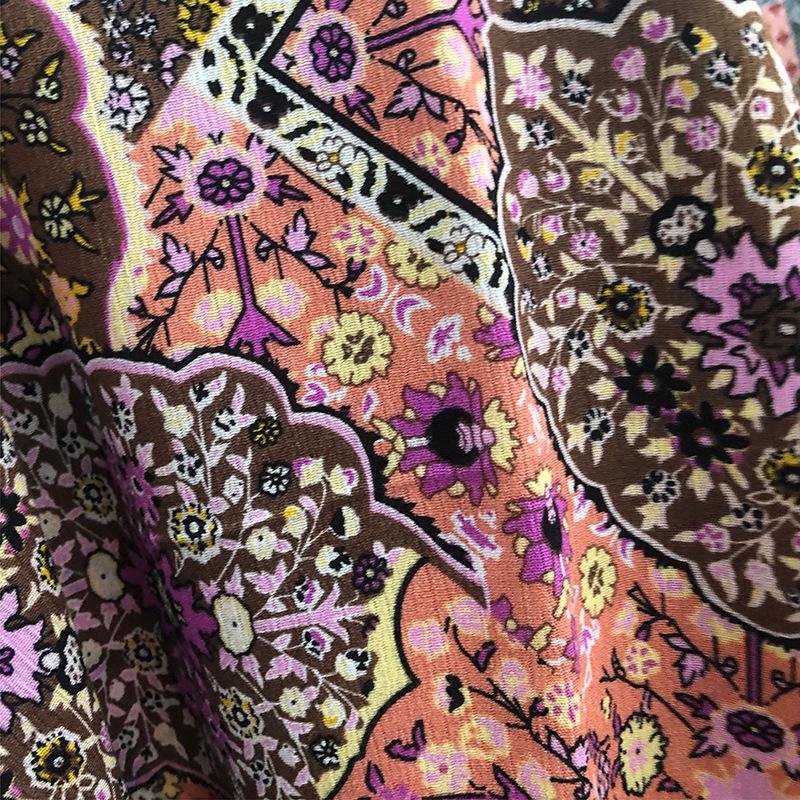 1 meter X 1.35 meter Quality Viscose Fabric Rayon Poplin Dress Shirt Material Wholesale Bohemian holiday style 180g/m