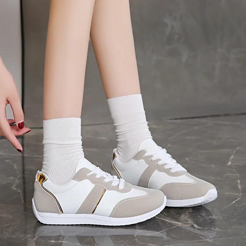  Autumn New Casual Shoes Fashionable Full Match Running Shoes Breathable Fabric Lightweight Sports Women's Shoes