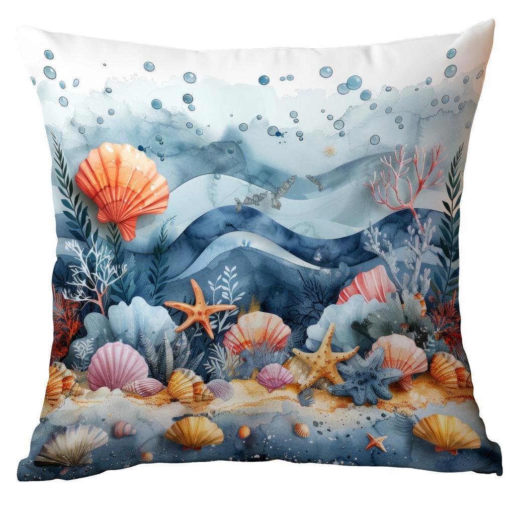 New Fantasy Underwater World Coral Pearl Shell Pillowcase Home Sofa Cushion Cover