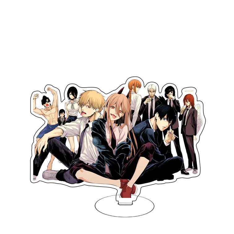 

15см Аниме Человек-бензопила Акриловая подставка Фигурка Игрушка Макима Хаякава Аки Фигурки Настольное Украшение для Дома 15cm