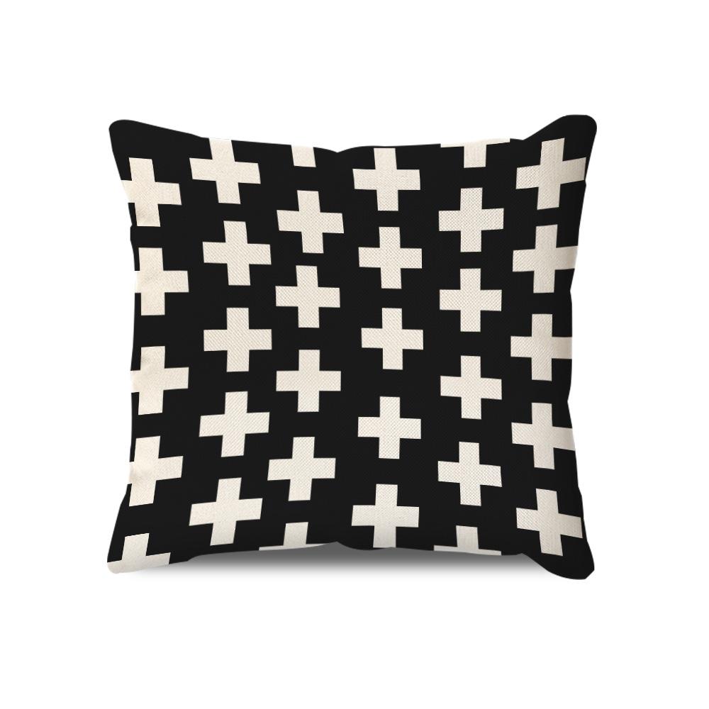Nordic Pillow Cushion Modern Minimalist Striped Geometric Plaid Pillow Case Sofa Seat Pillow Waist
