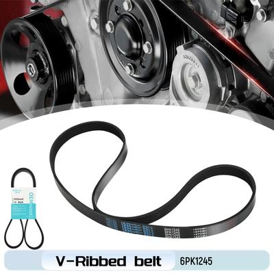 6PK1245 Generator Belt 6 Rib Multi V Drive Belts Ribbed V Belt For Ford Focus Chevrolet Cruze Trax Citroen Hyundai Jeep Opel Peugeot Toyota Vauxhall