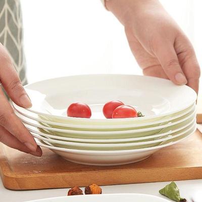 Durable Lead-Free Bone China Soup Plate - Deep, Microwave Safe, Elegant Design