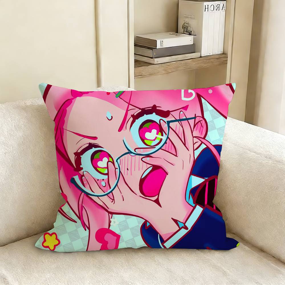 Mizi And Sua Anime Alien StageS Various Sizes Square Pillow Case For Car Home Bedchamber Decor