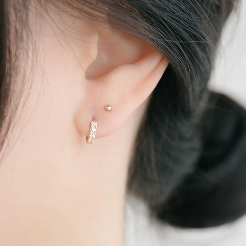 Lunne 14K 2Mm Ball Piercing (14K Gold) (Bar Thickness 1Mm) #Pib01