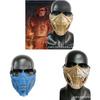 Mortal Kombat Scorpion Latex Half Face Mask For Halloween Costume And Cosplay