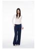 Women's V-Neck Lyocell Long-Sleeve Slim-Fit Top - Spring/Autumn Versatile Layered Design