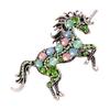 Retro Unicorn Brooch Rhinestones Inlaid Unicorn Lapel Pin Artistic Unicorn Brooch Pin Men Women Outfit Accessory for Clothes Scarves Bags Hats