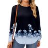 Womens Plus Size Tops Long Sleeve Shirts Round Neck Flowy Tunic Casual Loose Blouse L-5X