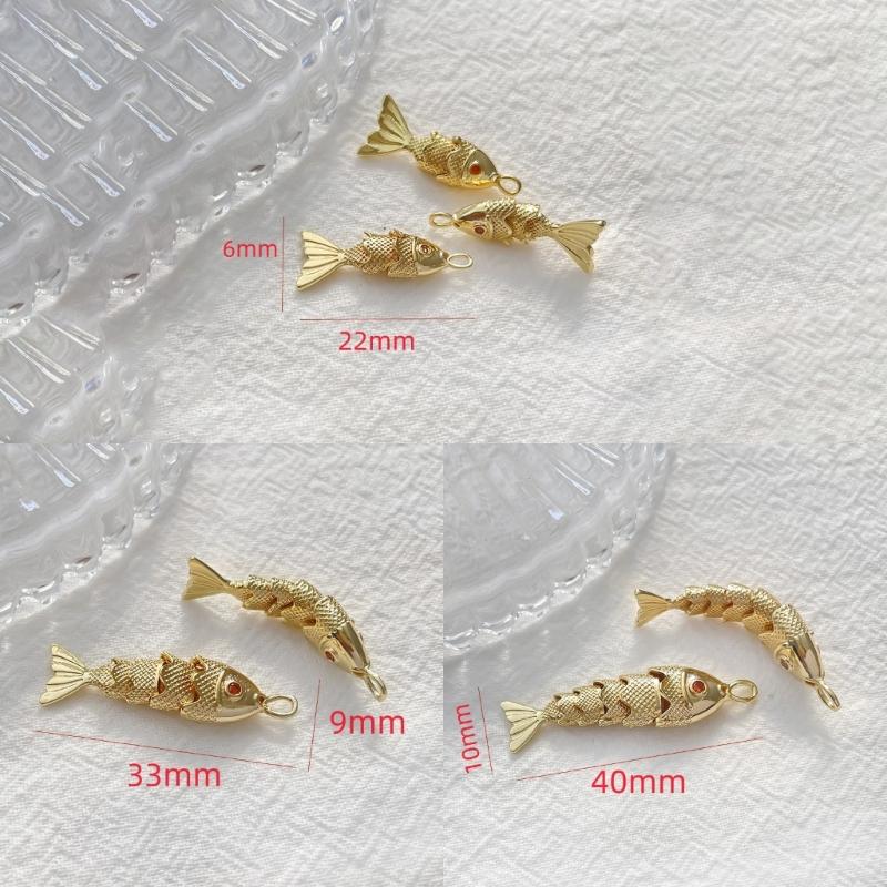 Geometrics Fish Alloy Pendant Jewelry Crafting Supplies for Handmade Necklace Bracelets Earring Accessories Creation