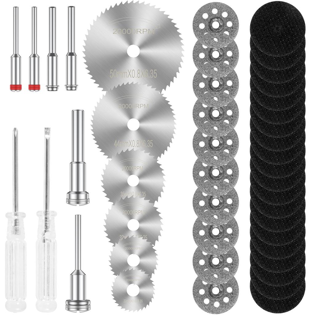 Diamond Saw Blade Abrasive Cutting Disc Set With Mandrels Grinding Wheels For Dremel Accesories Metal Cutting Rotary Tool