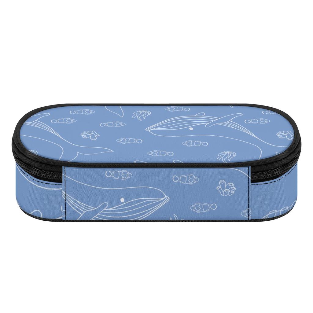 Pen Case Scratch Resistant Polyester Roomy Interior Zipper Closure with Main Compartment Mesh Pocket and Pen Slots for Boys Girls