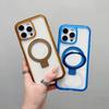 For iPhone 16 Pro Case Compatible with MagSafe Kickstand Clear TPU PC Phone Back Cover