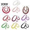 Wedding Necklace Earrings Bracelet 3Pcs/Set Imitation Pearls Jewelry Set, Adjustable Length Choker with Ear Studs White Dress Set And Bracelet,