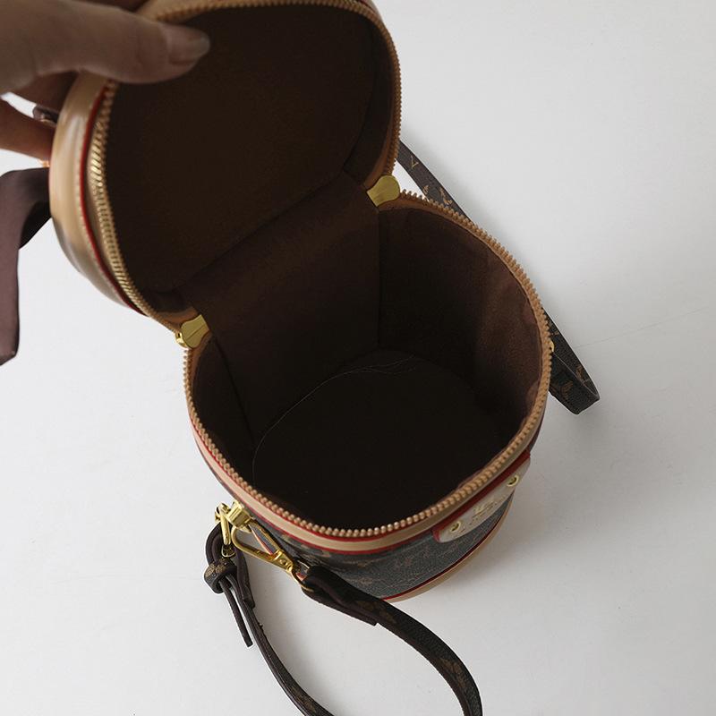 Fa Cai Bucket Women's Bag Commuter Versatile Portable Cylinder Bag Personality Mature Premium Texture Bucket Bag Women's Retro