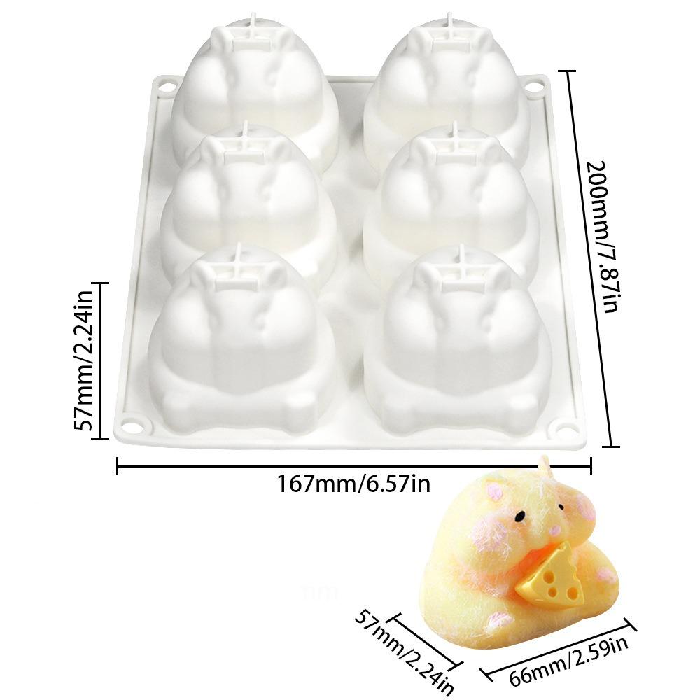 

Mouse Shape Hamster Mold Silicone Mousse Mould Creative Cake Mold Candy Style 1