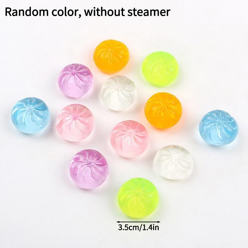 Peluche a Forma di Raviolo Misterioso Giocattolo Fidget Ornamento Panino Raviolo Sfera da Spremere Sollievo dallo Stress Giocattolo Ornamento a Rimbalzo Lento