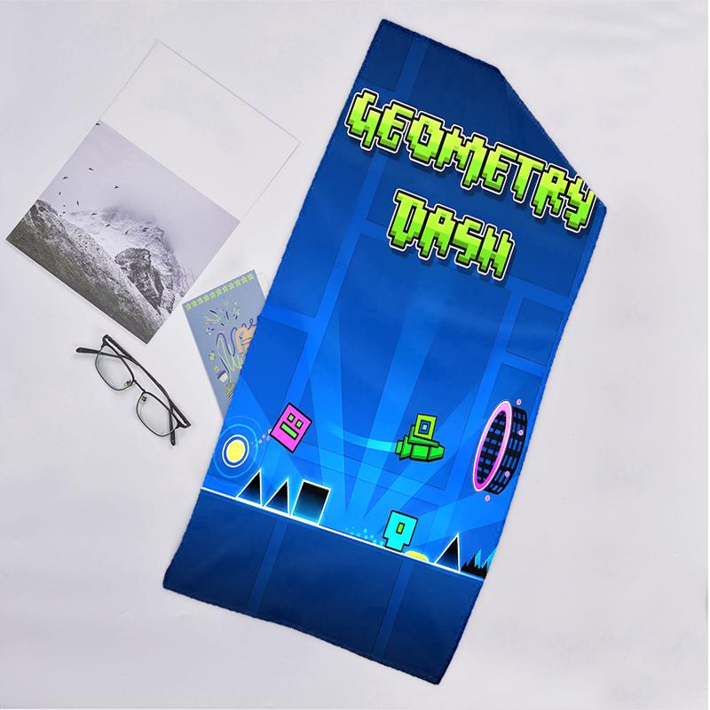 Geometry Dash Módní osuška: Ideální pro letní dobrodružství Měkké, savé a rychle schnoucí vhodné pro plavání a koupání