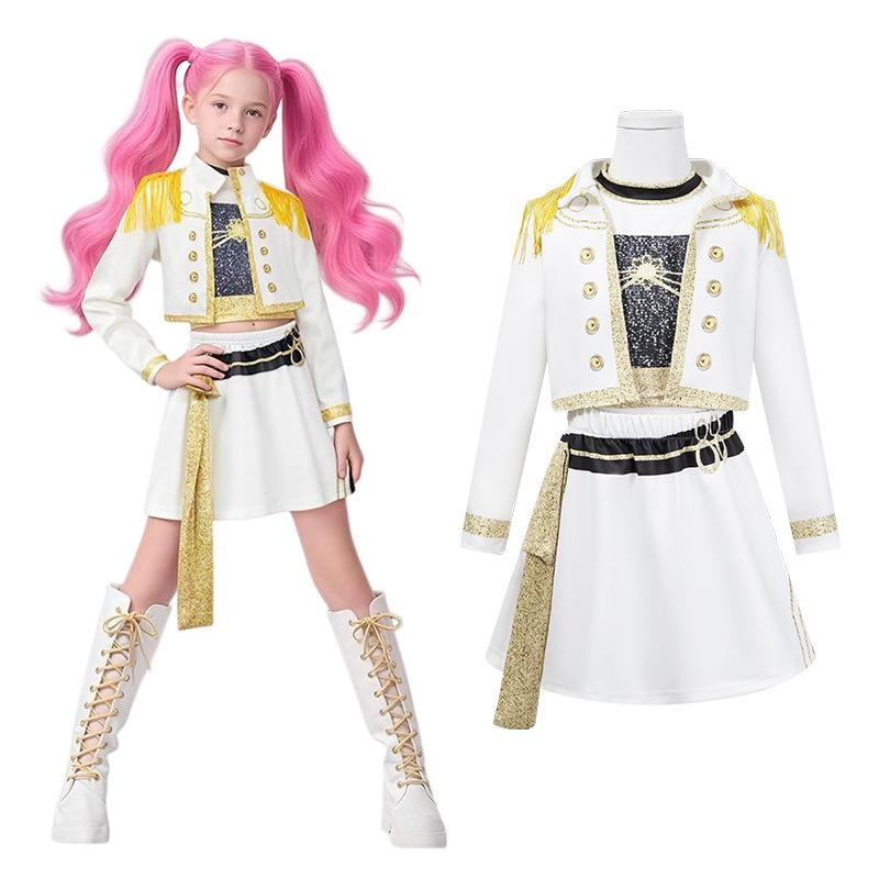 Beliebte Hexenjagd-Gruppe Rumi dreiteiliges Kostüm K-POP-Stil Jacke Rumi Cosplay-Kostüm