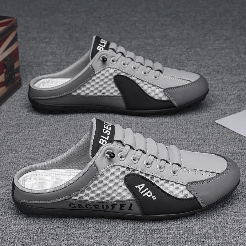 Men Plus Size Breathable Closed Toe Casual Slides Beach Summer Shoes