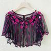 Women's Summer Sequin Shawl Cardigan: Versatile Evening Cape for Sun Protection, Perfect with Skirts.