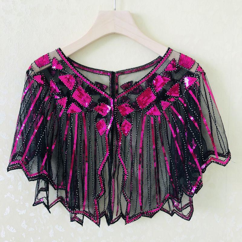 Women's Summer Sequin Shawl Cardigan: Versatile Evening Cape for Sun Protection, Perfect with Skirts.
