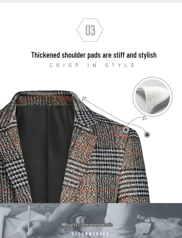 2025 Men's Slim Fit Single-Breasted Blazer: Spring & Autumn Casual Korean Style Fashion Trend