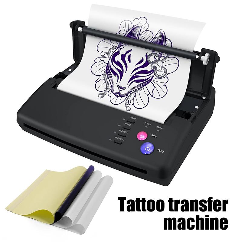 Tattoo Transfer Machine Professional Tattoo Equipment Thermal Photocopier Tattoo Template 10 Sheets Of Tattoo Paper Provided