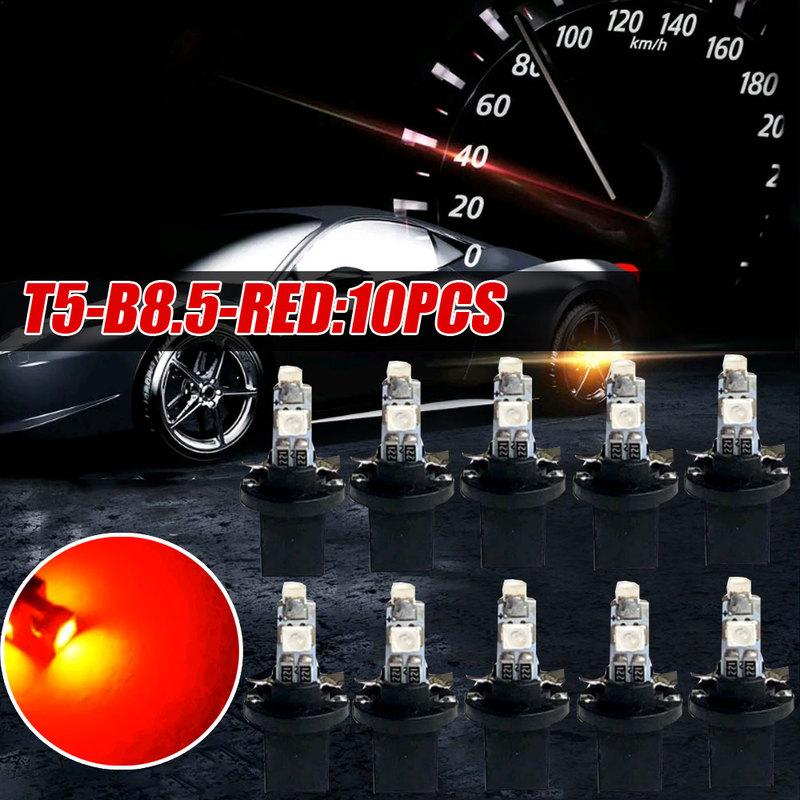 10pcs Car trument Panel Decorative Lamp Car T5 B8.5 Led Dashboard Lights Car trument Lighting Bulb Auto Light Accessories
