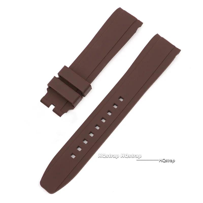 Curved End Rubber Silicone Strap for Citizen Watch Bracelet for Swatch Soft Waterproof Watchband for Rolex 20mm 22mm Wristband