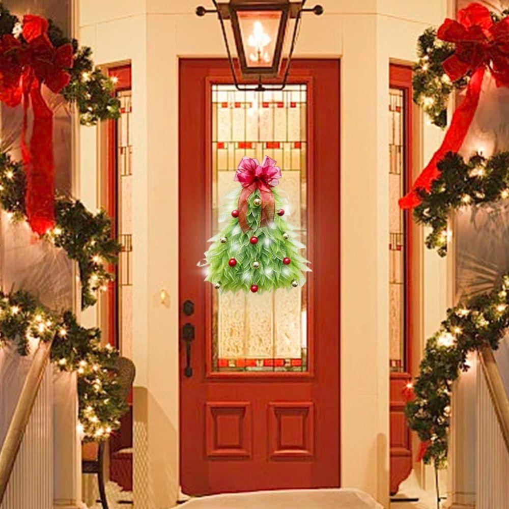 Handmade Front Door Christmas Tree Wreath Simulation Christmas Wreaths Xmas Tree Wreath