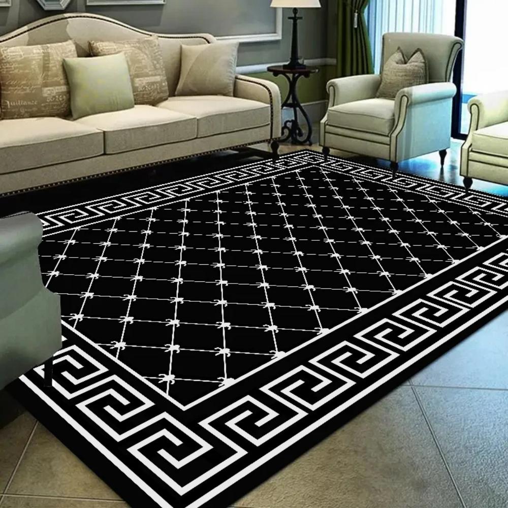 

Nordic Light Luxury Large Area Carpet Living Room Sofa Bedroom Rugs Modern Office Simple Style Large Floor Mats Home Decor 50x80cm