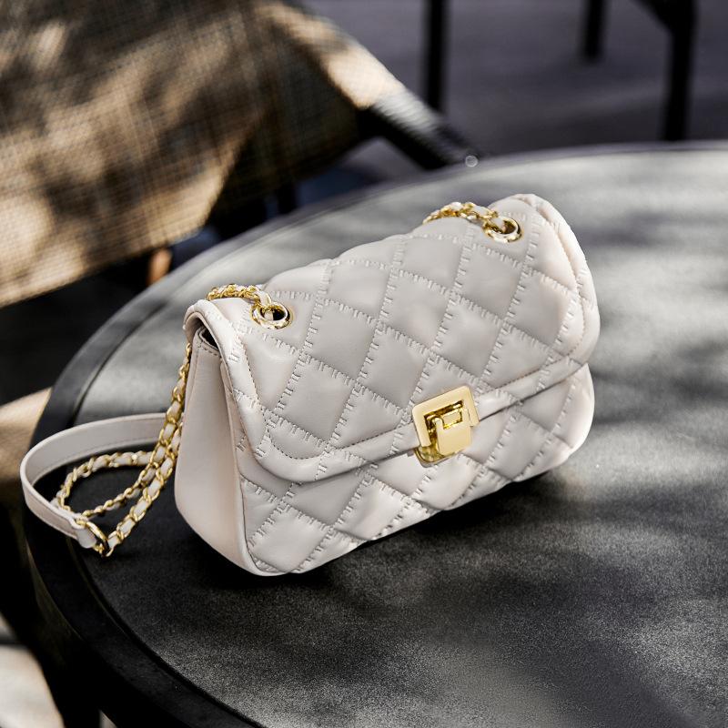 Mrs. Qiao Bag for Women 2025 New Trend Genuine Leather Women's Bag Crossbody Bag Fashionable Internet Celebrity Quilted Chain Bag Shoulder Bag