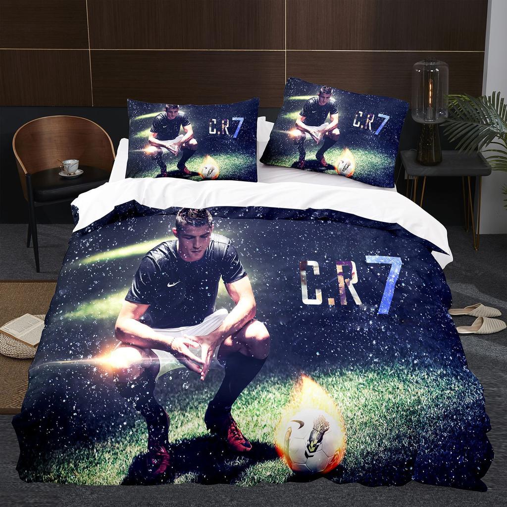 Digital Printed Bedding Kit, Football Star Three-Piece Set Available