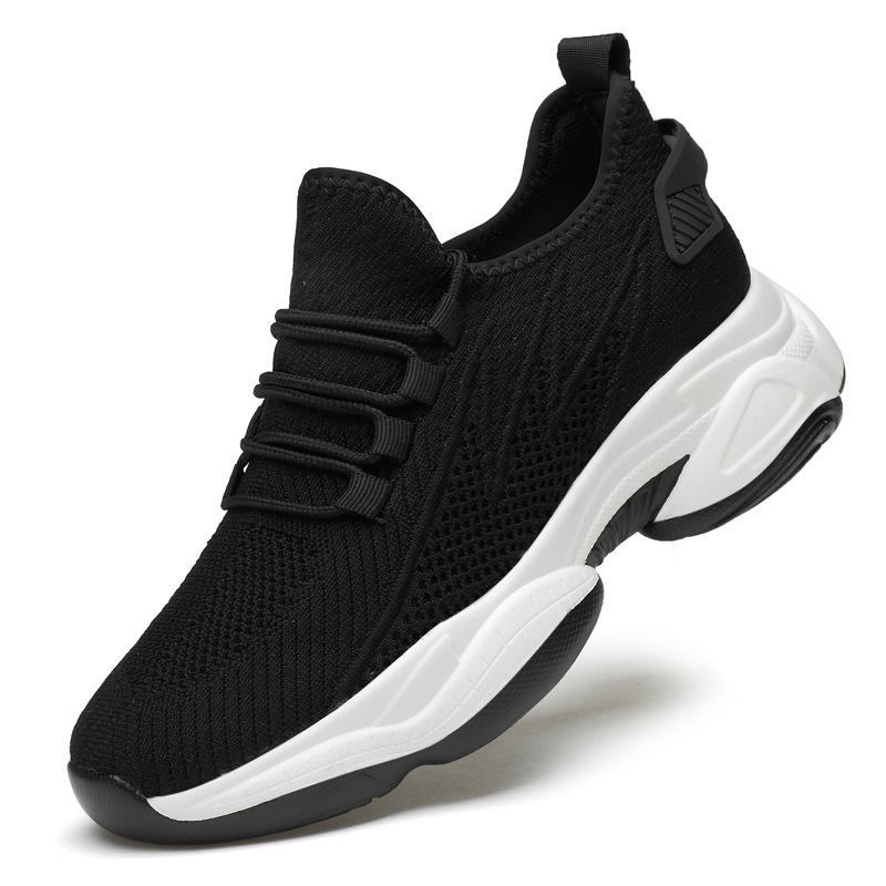 

Breathable Mesh Sneakers Men Elevator Shoes Height Increase Shoes for Men 10cm 8cm 6cm Insole Taller Male Sports Casual Shoes 35 чорний